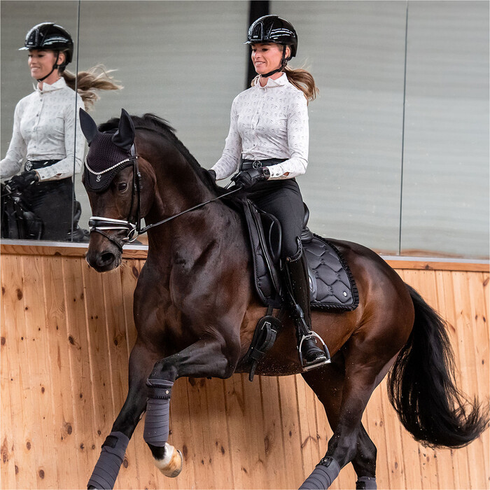 2024 PS of Sweden Womens Estelle Running Horse Long Sleeve Shirt 2231-061 - Off White